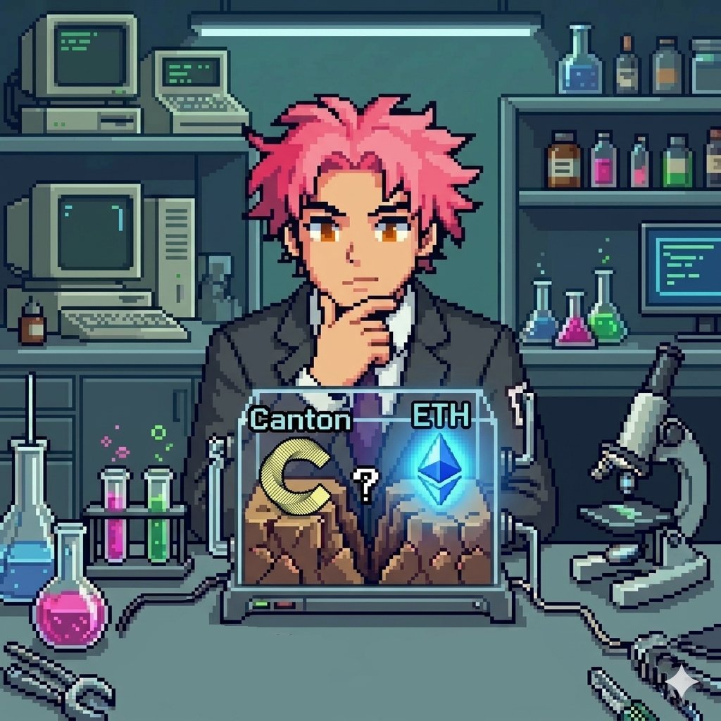 irvinecold's tweet photo. thinking about something interesting.

inside Canton Network, assets move within its own ecosystem.

meanwhile on public chains like Ethereum, liquidity is everywhere.

two worlds.
still separated.

@cancore_io 

#CancoreThread https://t.co/WpxPRuTKix