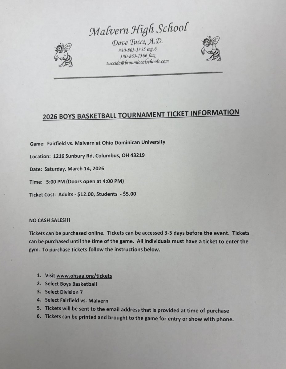DaveTucci4's tweet photo. 🏀Malvern Regional Final Ticket Information 🏆 https://t.co/Tdf9yLios1