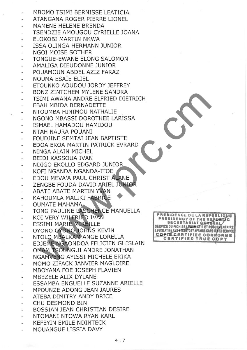 President Paul BIYA tweet media