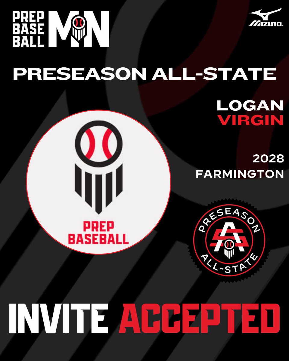 #𝗠𝗡𝗣𝗔𝗦𝟮𝟲: 𝗜𝗻𝘃𝗶𝘁𝗲 𝗔𝗰𝗰𝗲𝗽𝘁𝗲𝗱 ✅

𝗣𝗿𝗼𝘀𝗽𝗲𝗰𝘁: Logan Virgin
𝗖𝗹𝗮𝘀𝘀: 2028
𝗛𝗦: Farmington
𝗣𝗢𝗦: OF

👤: prepbsbl.com/46UJppH