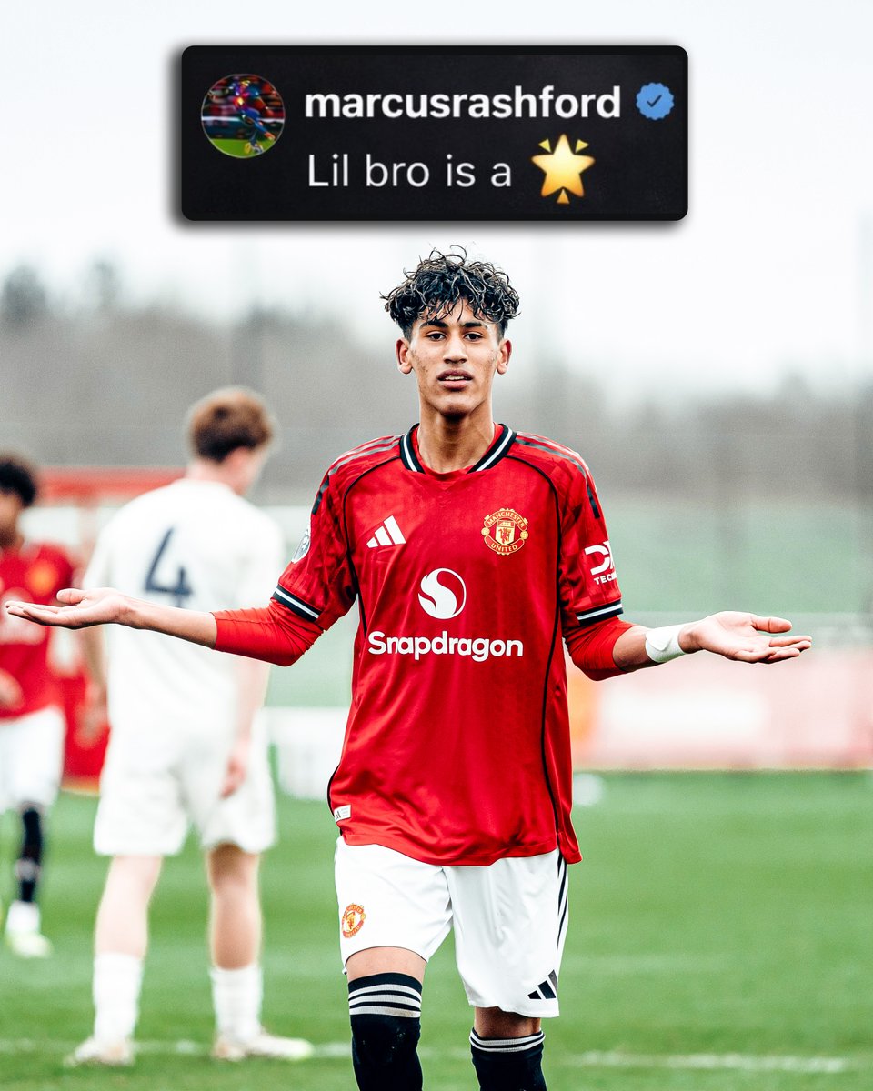 Marcus Rashford seeing 𝟭𝟱-𝗬𝗘𝗔𝗥-𝗢𝗟𝗗 JJ Gabriel already training with the Man United first team ⭐️