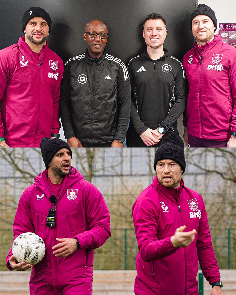 Kyle Walker x Ashley Barnes 

The PFA delivered a UEFA coaching course at Burnley yesterday, as the Clarets’ duo start their preparation for the next steps in their career in football ⚽️