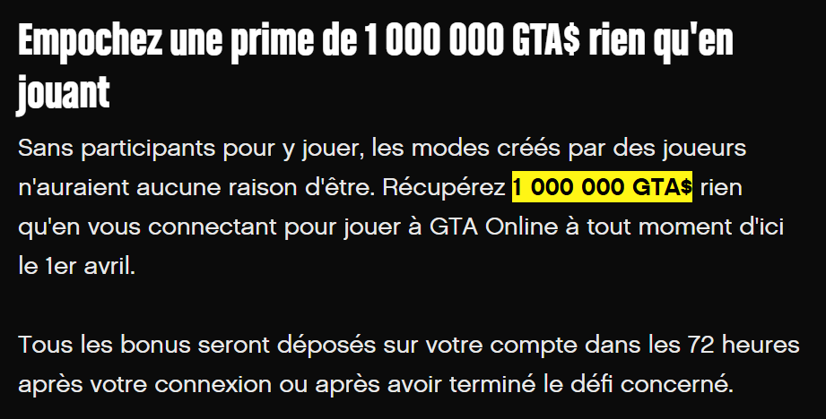 TRUTH_PROJECT_'s tweet photo. Epreuves de la communauté.👥[#1]
1 000 000 GTA$✔️

Article de presse:
➡️https://t.co/NUHwSnSVGs⬅️

#GTADollars #CommunitySeries #GTAOnline @RockstarGames #PS5 https://t.co/J0gpBL9Bam
