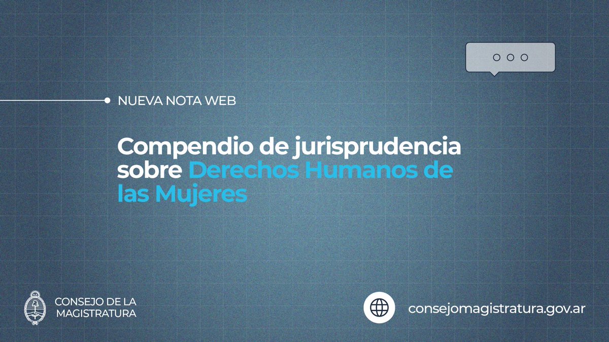 cmagistratura's tweet photo. 📌 Compendio de Jurisprudencia sobre Derechos humanos de las Mujeres.
Mas información en el 🔗 
https://t.co/rXW1B2cCDX https://t.co/pXWnu8wbOO