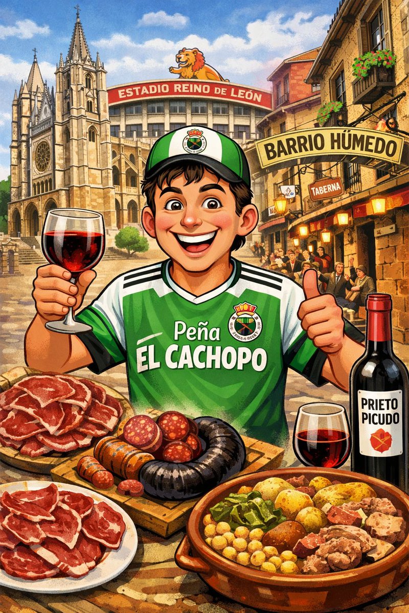 Preparados para comer,beber y ganar en #Leon Vamos <a href="/realracingclub/">Real Racing Club</a> a disfrutar de León,sus gentes y su gastronomía <a href="/CyDLeonesa/">Cultural y Deportiva Leonesa</a> <a href="/triperoscultu/">TRIPEROS DEL FONDO SUR</a> leon