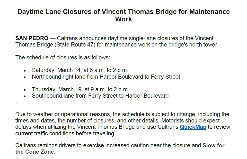 Vincent Thomas Bridge Project tweet media