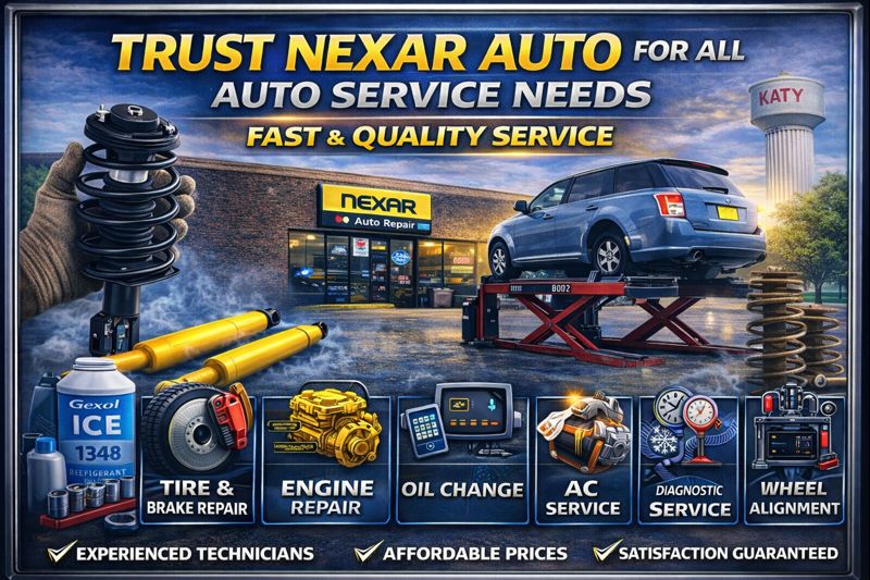 NexarAuto1's tweet photo. 🚗 Looking for an honest and reliable auto repair shop in Houston?

At Nexar Auto Repair, we take pride in providing fast, professional, and trustworthy service to keep your vehicle running at its best. 

📍 2208 Fry Rd, Houston, TX 77084
📞 713-782-9111
#NexarAutoRepair https://t.co/vmAW0pHfoR