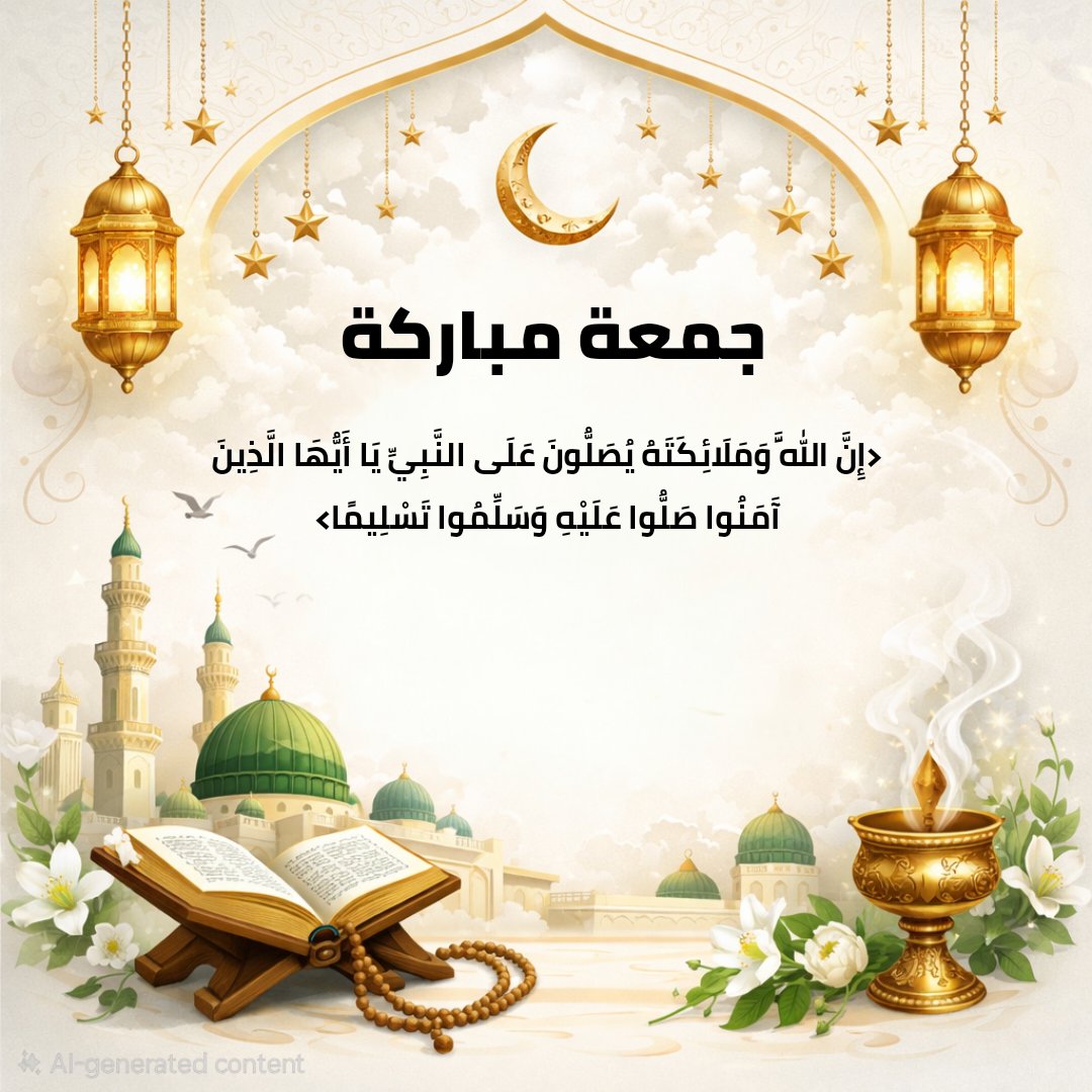 Doctor_sami19's tweet photo. وفي آخر جمعة في شهر رمضان المبارك
اللهمَّ إنا نسألك عفوًا يكفينا، وعافية تُغنينا، ومقامًا في الفردوس يُعلينا، ونظرة لوجهك الكريم تُرضينا، ورحمة ومغفرة وعتق لنا ولوالدينا، ولكل من له حق علينا يا أرحم الراحمين.
#جمعة_مباركة https://t.co/8gIHKFm4VE