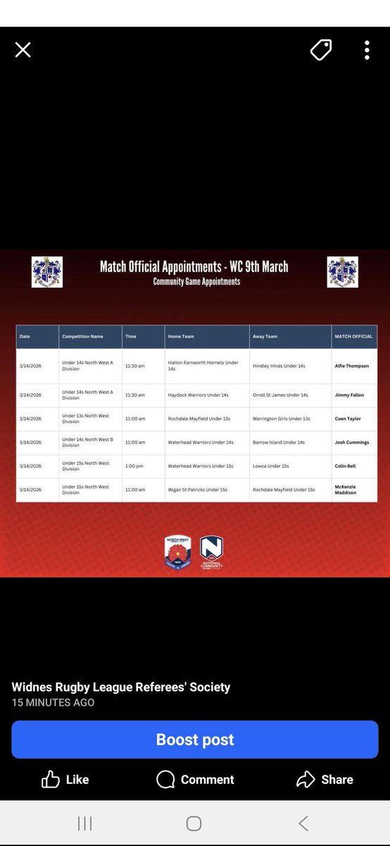 Widnes RL Referees tweet media