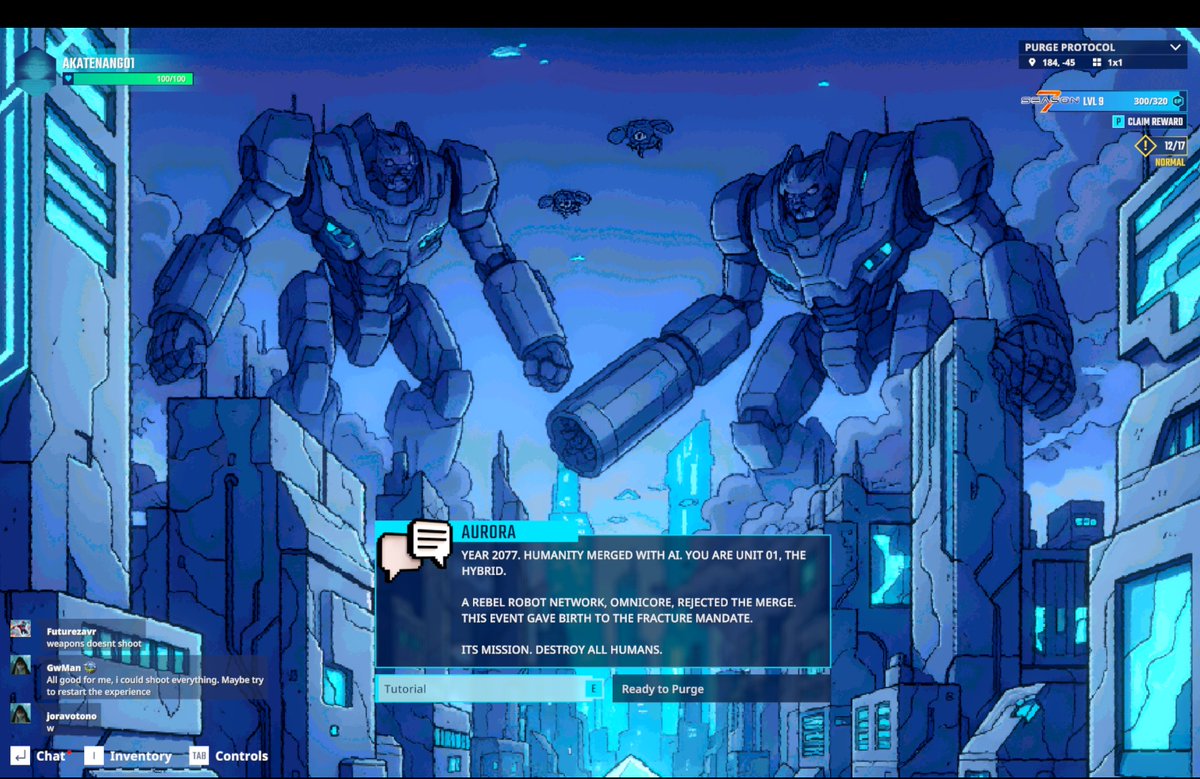 Akatenango1's tweet photo. Two robots, one screenshot. Double trouble in The Sandbox Season 7. @TheSandboxGame  https://t.co/X6OQRh8o6O #Season7 https://t.co/rTI2kjOMo5