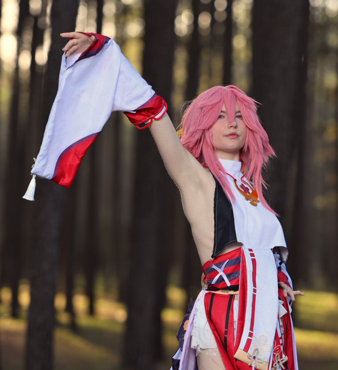z11cks's tweet photo. My Yae Miko cosplay from Genshin Impact! Thank you for looking! The rest of my photos will be on my Instagram. #GenshinImpact #Genshin #cosplay #yaemiko #yae #miko https://t.co/N9GF1OKE5p