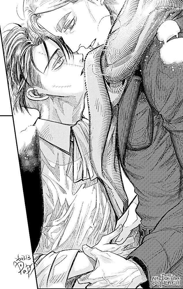 試著用新筆刷跟青筋手完成了這一格
#eruri