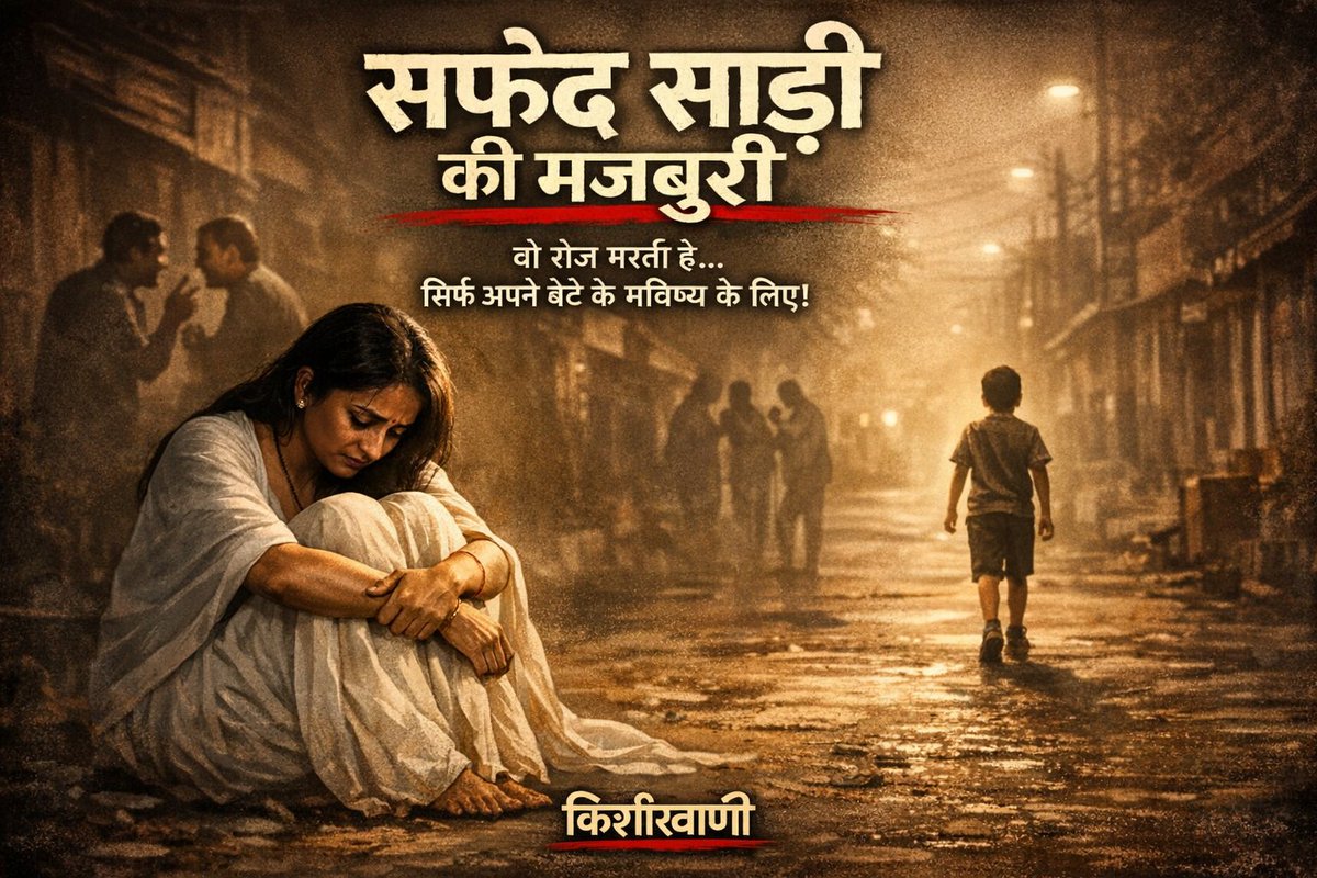 Kishorwani70714's tweet photo. कभी सोचा है एक औरत की पूरी पहचान
सिर्फ उसकी सफेद साड़ी से क्यों तय कर दी जाती है? मेरी नई मार्मिक कविता
#सफेद_साड़ी_की_मजबूरी 
पढ़िए और बताइए कि आपको कैसी लगी 👇

https://t.co/2tgVyRzzQa

#poetry
#किशोरवाणी #kishorvani #WritingCommunity #kumarsaroj 
#authors
#WomanofSubstance https://t.co/mRTxDNaR5K