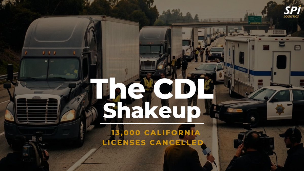 spi3pl's tweet photo. 13,000 non-domiciled CDLs were just cancelled in California after a federal audit flagged licensing issues.

And the bigger shift may be coming: a new FMCSA rule could disqualify up to 97% of the ~200,000 drivers in that category nationwide. In freight, capacity can disappear faster than people think.