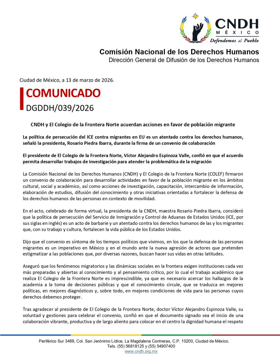 CNDH en México tweet media