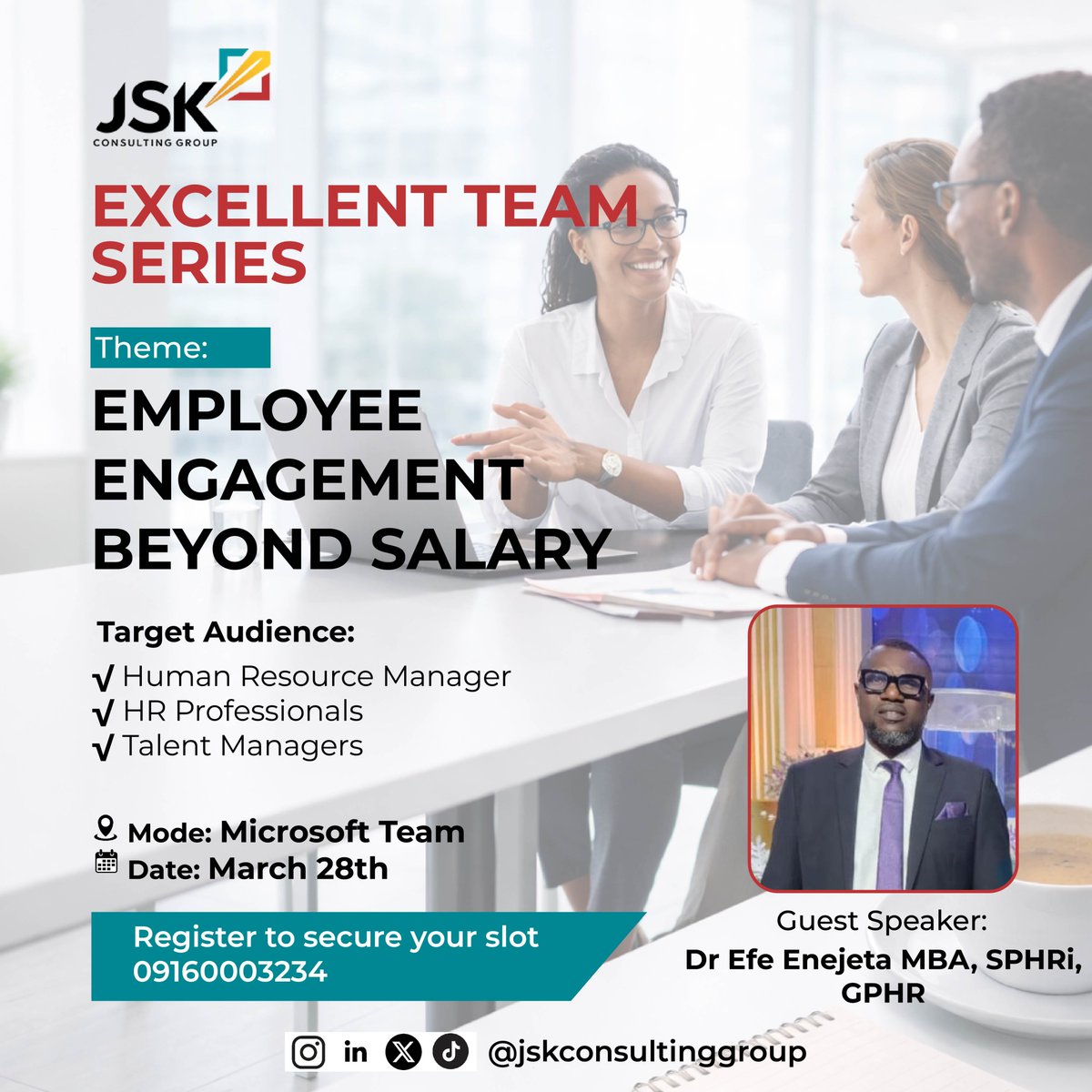 JSKConsulting's tweet image. High-performing teams don’t succeed by chance — they succeed by design.

Don’t miss this opportunity to gain the strategies that separate good teams from truly exceptional ones.

Register now:
 forms.office.com/r/su2cXStsJM
#JSKConsultingGroup #HighPerformance #ExceptionalLeadership