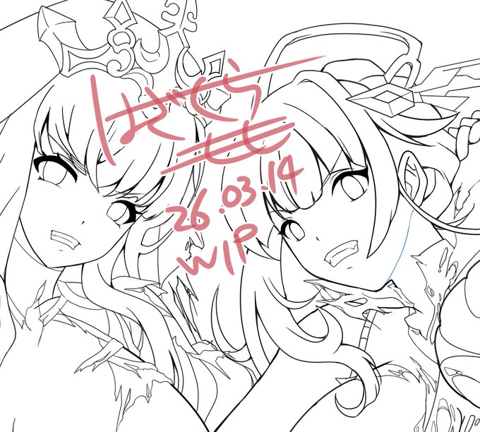 Skeb進捗。 まだまだ差分作らねばー