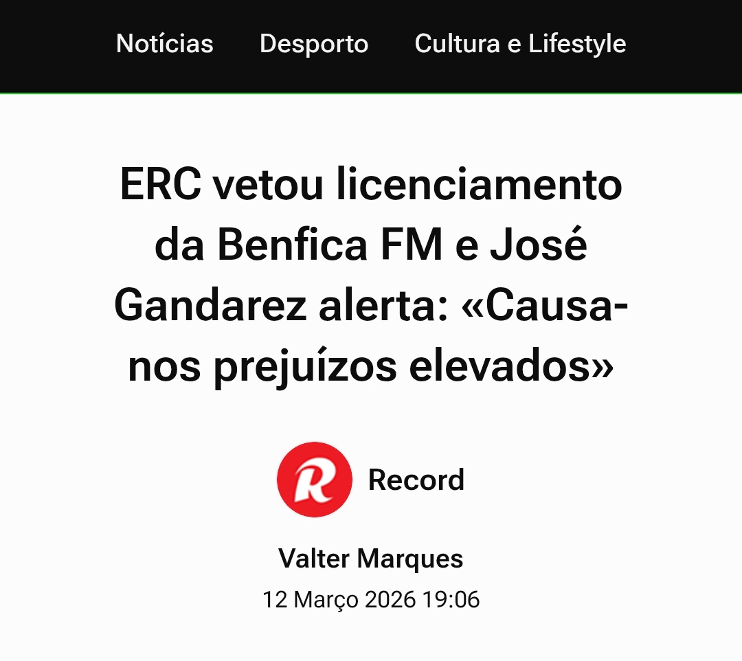 José Gandarez, sabes o que é que também causa prejuízos elevados ao <a href="/SLBenfica/">SL Benfica</a>? Ser gerido por incompetentes.