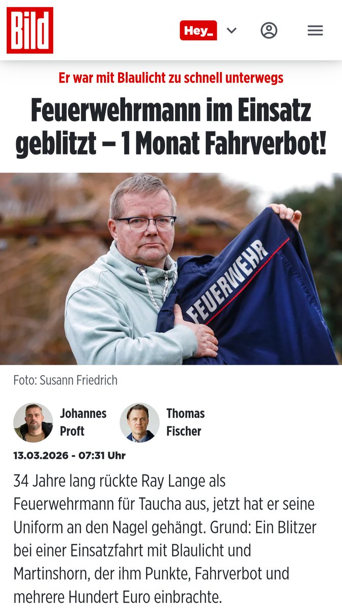TimPorzo's tweet image. #Taucha: "#Feuerwehrmann im Einsatz geblitzt - 1 Monat #Fahrverbot!"

Es bringt einfach nichts sich für die #BRD einzusetzen! Zumindest nicht unter diesen #Dunkelroten Gestalten.