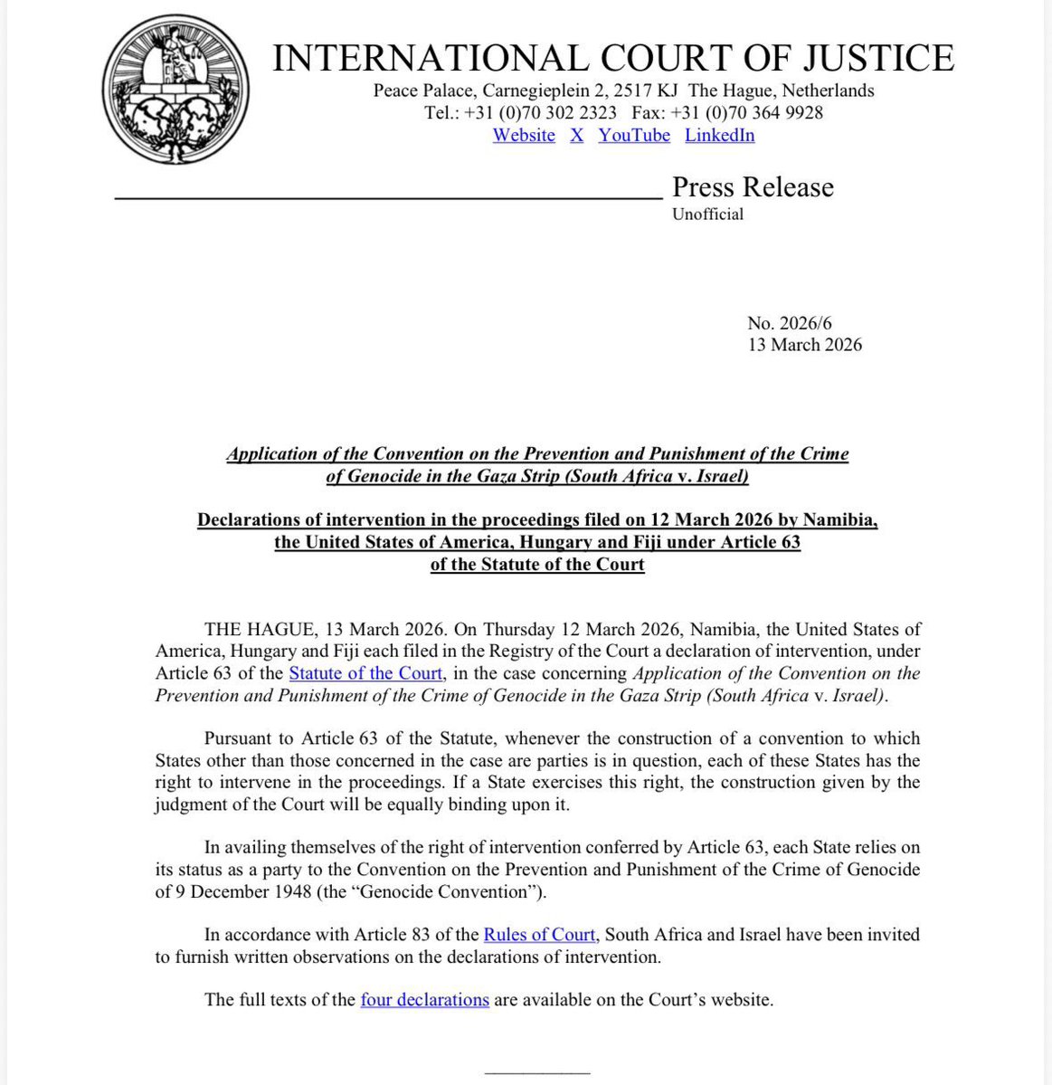 Embassy of Israel SA tweet media