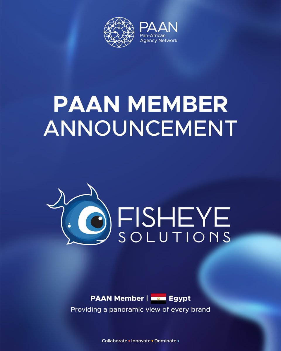 Joining the network is Fisheye Solutions, a design-oriented, strategy-driven marketing agency that began in Cairo and now operates across Egypt, Canada, and the UAE. Their promise is simple: a 360° approach where every brand touchpoint is intentional &amp; aligned.

#PAAN #NewMember