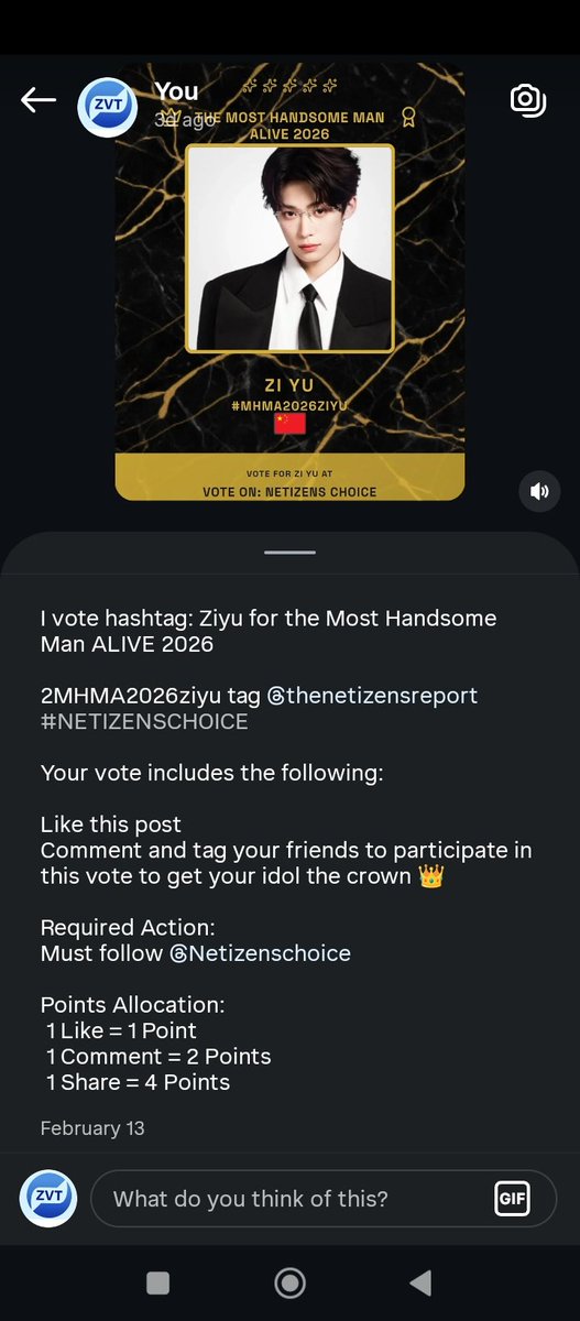 Make Millions Share this Picture 

1 Share = 4 votes

instagram.com/p/DVareQigq70/…

#ZiYu