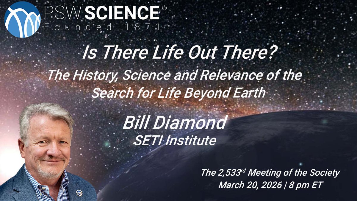 pswscience's tweet photo. Are we alone in the Universe? Is There Life Out There?
The History, Science, and Relevance of the Search for Life Beyond Earth
From ancient philosophy to modern exoplanet discoveries, the search for extraterrestrial life is now a major scientific endeavor
Sponsor: Charles Clark https://t.co/fpDObs6XvI