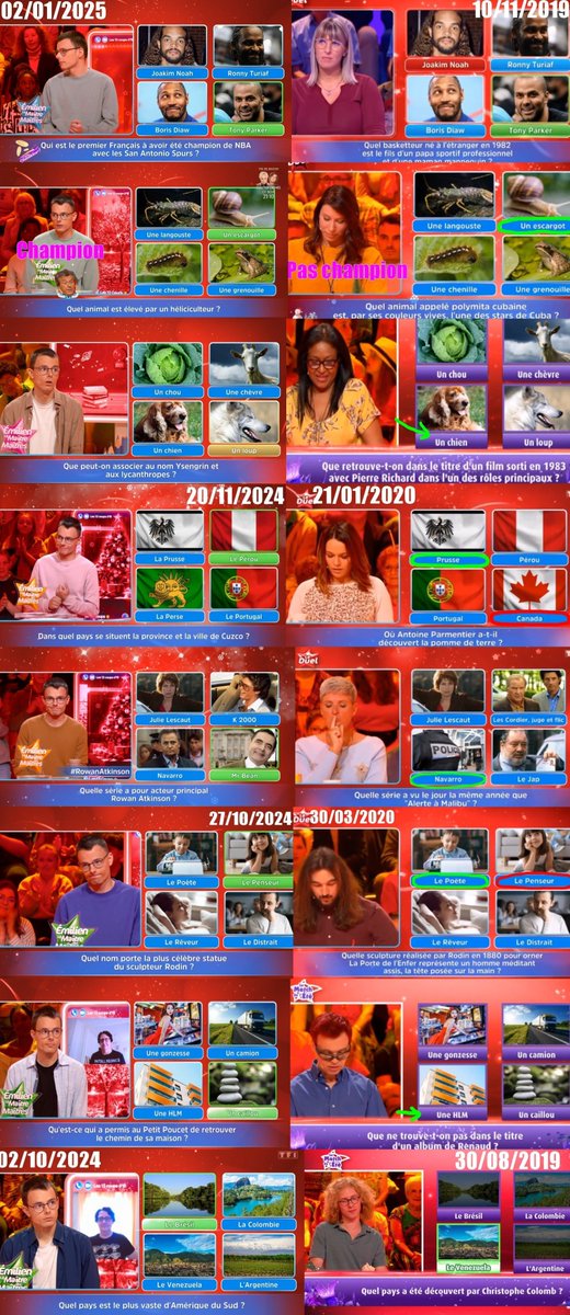brillant_j52653's tweet photo. Comme vous pouvez le constater, il est possible de trouver des doubles-questions même avant que Cyprien ne soit MDM.
D'ailleurs voici des images qui montrent des duels d'Émilien et Cyprien.
On a donc déjà 13x2 exemples de #DoublesQuestions.
(8/11) https://t.co/tOaSeElIJD
