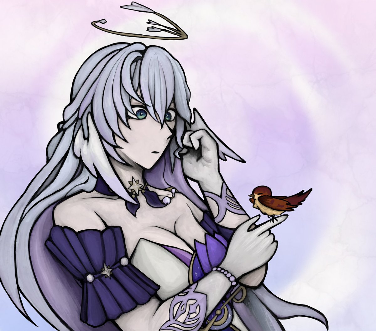 Ewkqaa's tweet photo. #RobinHSR #HonkaiStarRail #art #Robin #HSRFanart https://t.co/6pT1YFY5Jb