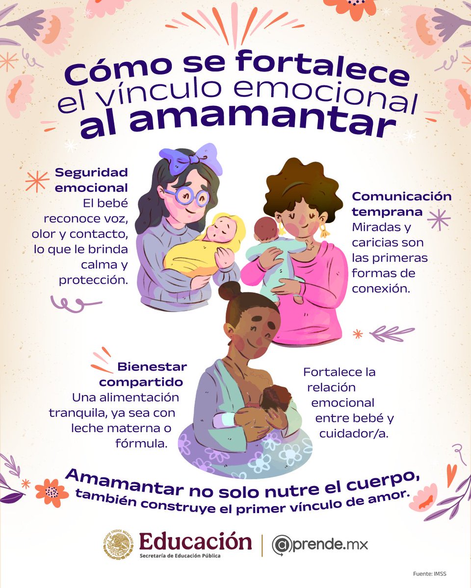 aprende_mx's tweet photo. #ViveSaludableViveFeliz | #Alimentar a tu bebé es más que darle comida. 🤱🌟
Cada mirada, caricia y momento de contacto ayuda a crear vínculos de amor y confianza que acompañarán su crecimiento. 💛 https://t.co/shboLAYHYG