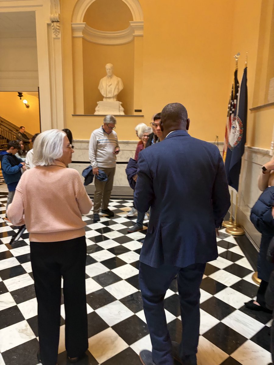 Happening Now: House Speaker <a href="/SpeakerDonScott/">Speaker Don Scott</a>, House Appropriations Committee Chair <a href="/DelegateTorian/">Luke Torian</a> and Senate Finance and Appropriations Committee Chair <a href="/SenLouiseLucas/">L. Louise Lucas</a> leave a quick meeting in a side room at the Capitol with other lawmakers 

Lucas said, “We have some