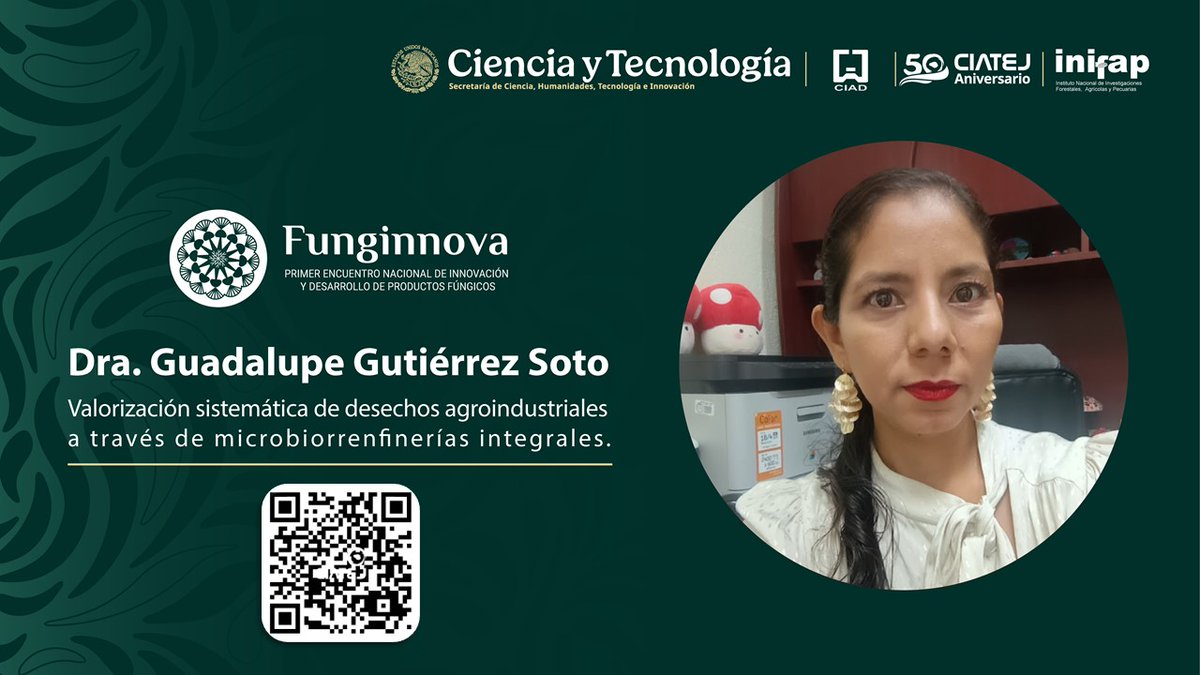 #CharlaVirtual | #Funginnova ➡️Valorización sistemática de desechos agroindustriales a través de micobiorrefinerias integrales

👩‍🔬Dra. Guadalupe Gutiérrez 

▶️ Mira la charla completa

🔗 youtu.be/KSnyDdv-Y5k