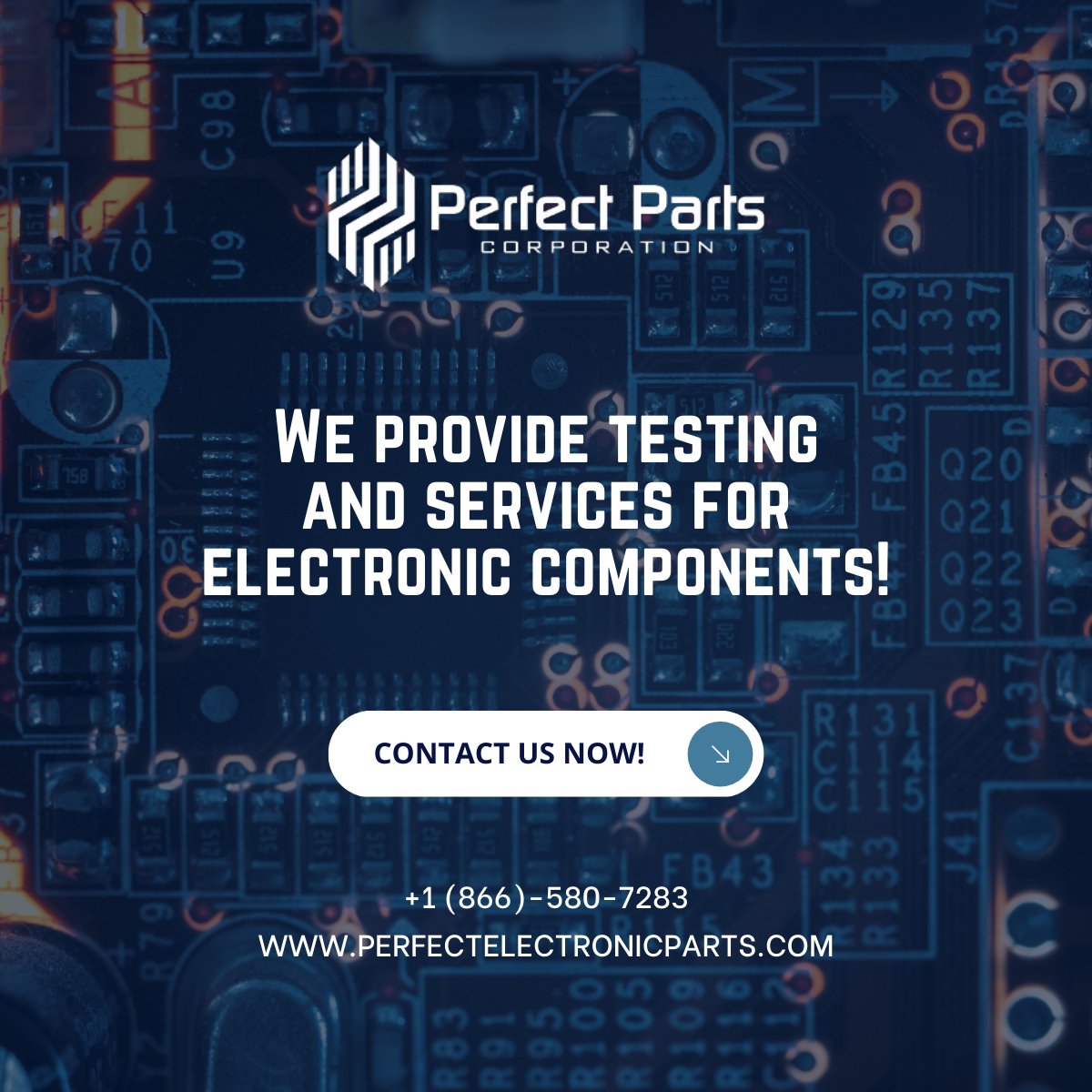 Learn more about the Testing and Services for Electronic Components! Get in touch with us today! 
perfectelectronicparts.com/index.php 
#ElectronicComponents #TestingServices