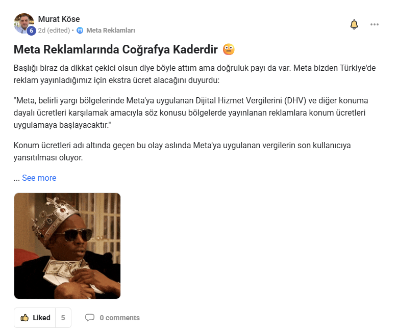 Murat Köse | Meta Reklam Atölyesi tweet media