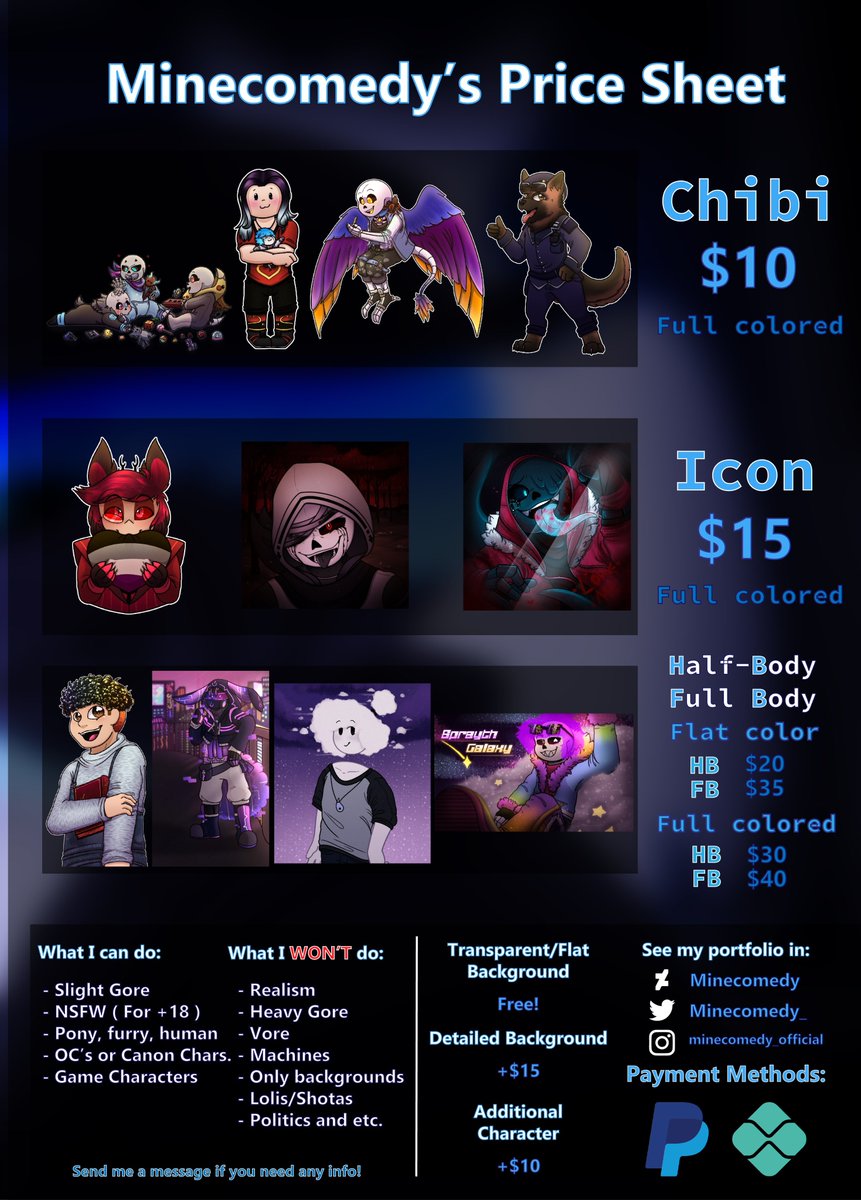 Minecomedy ✨ Commissions Open & Now on VGen! tweet media