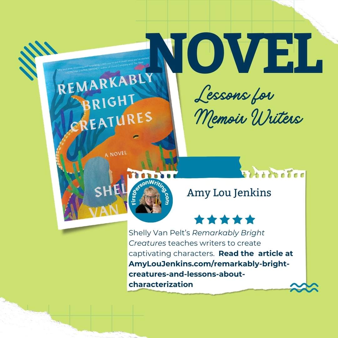 #MemoirWrit: an octopus can teach you about writing compelling characters. Read the article at amyloujenkins.com/remarkably-bri… #FirstPersonWriting.com #MemoirMentorTexts #CreativeWriting #WriteMemoir