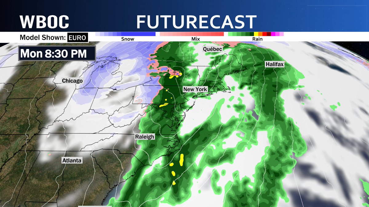 Watching a cold front that will arrive with shower chances on Sunday night and Monday with a threat for severe weather on Monday evening and Monday night right ahead of the front. 

Something we will be monitoring for you throughout the weekend.
