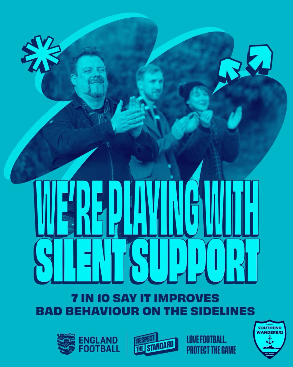SthendWanderers's tweet photo. 📣 Silent Support Weekend is here!

This weekend, we’re joining clubs across the country in taking a moment to turn down the noise and turn up the encouragement.  Let’s show our support through positive actions, calm sidelines, and plenty of applause. #SilentSupport #LetThemPlay https://t.co/646gH1XUmY