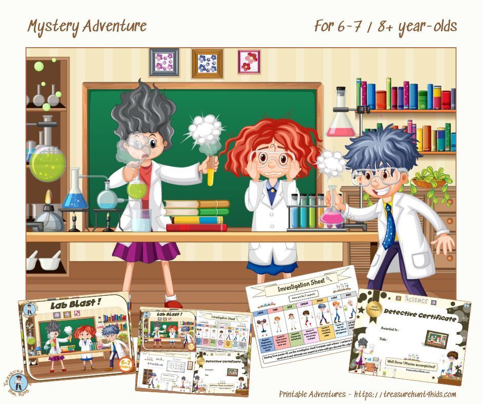 💥 Who blew up the science fair?!
Something went terribly wrong at the school science fair… and your young detectives have a mystery to solve! 🧪🕵️‍♂️✨
🎉 Perfect for birthday parties, classroom fun, or a mystery-filled family game night!
treasurehunt4kids.com

#kidsactivities