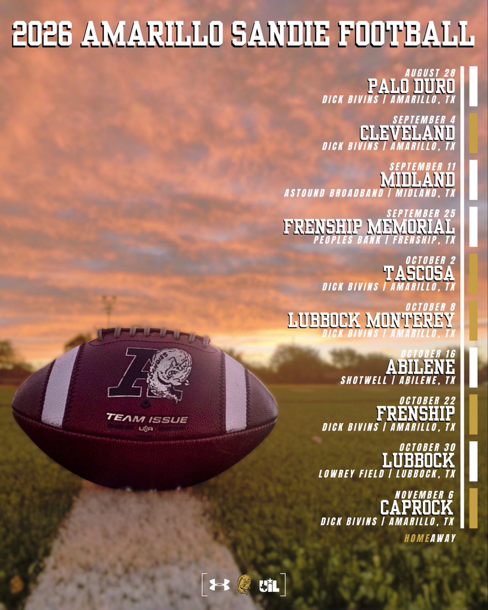 Amarillo Golden Sandstorm Football tweet media