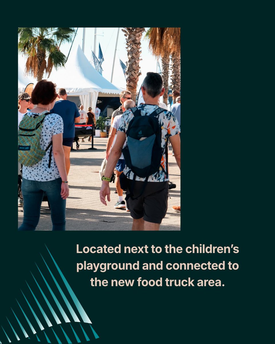 VLCBoatShow's tweet photo. Valencia Boat Show expands its exhibition area towards Plaza de la Sal with the new Expo Zone.

Located next to the children’s playground and connected to the food truck area.
More accessible.
More commercial.

28 October – 1 November.
Book your space at https://t.co/NUQH3WgF9s https://t.co/vv9lLlJyxa