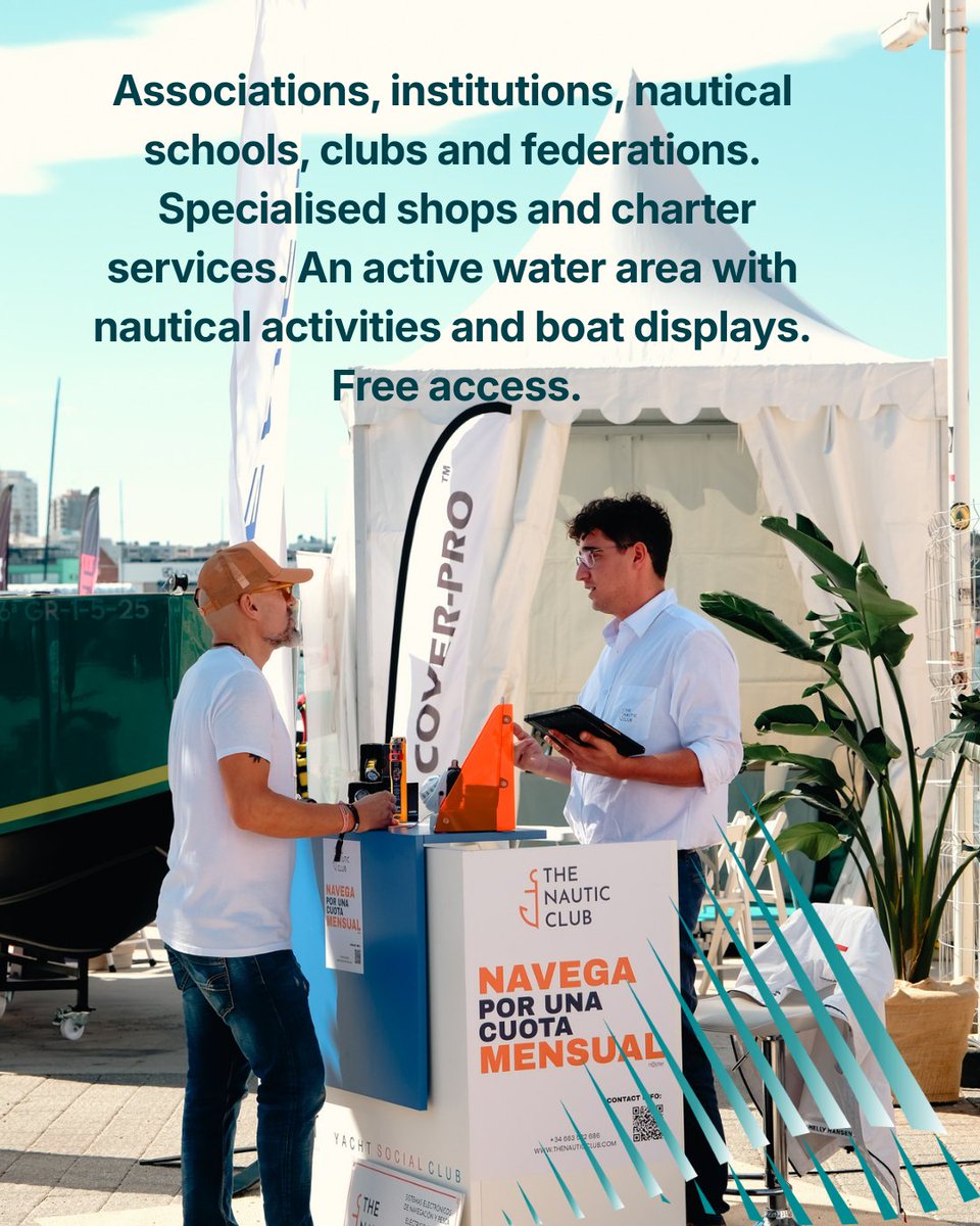 VLCBoatShow's tweet photo. Valencia Boat Show expands its exhibition area towards Plaza de la Sal with the new Expo Zone.

Located next to the children’s playground and connected to the food truck area.
More accessible.
More commercial.

28 October – 1 November.
Book your space at https://t.co/NUQH3WgF9s https://t.co/vv9lLlJyxa