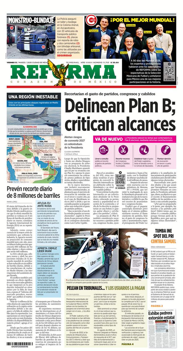 13 marzo  #PrimeraPlana
<a href="/Reforma/">REFORMA</a>