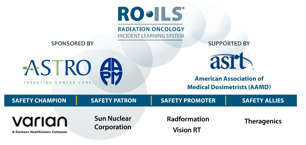 ASTRO_org's tweet photo. We’re proud to recognize the commitment to #ROsafety during #PSAW26! 

Thank you to our dedicated RO-ILS partners: Varian for being a longstanding safety champion, and to @aapmHQ, @ASRT, @med_dosimetry, @sunnuclear, @Radformation, &amp; @VisionRTLtd for their invaluable support. https://t.co/QhKXoC2qIn