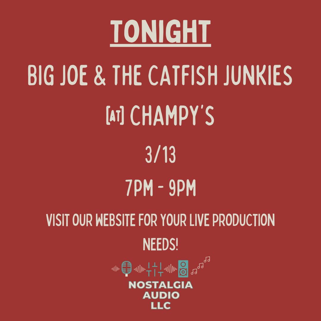 NostalgiaAudio's tweet photo. 🥁 Get ready for an unforgettable Friday night with live music! 🎹 Gather your friends, feel the rhythm, and let the good times roll.🎤 

#audio #audioengineer #shoalsmusic #livemusic #nostalgiaaudiollc #shoals #champys #musleshoals #liveevent https://t.co/fQTQwTyT73