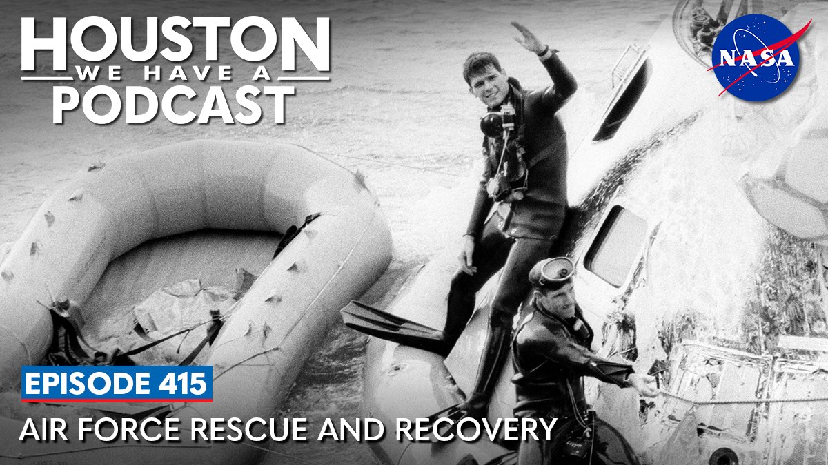 NASA_Johnson's tweet image. Rescue. Recovery. Ready. 🚁

On this week’s #HWHAP, members of the First Air Force Detachment 3 discuss their partnership with NASA supporting astronaut rescue and recovery operations from Mercury to Artemis. 

nasa.gov/podcasts/houst…
