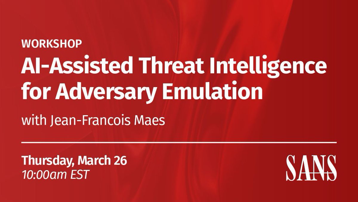 SANS Offensive Operations tweet media