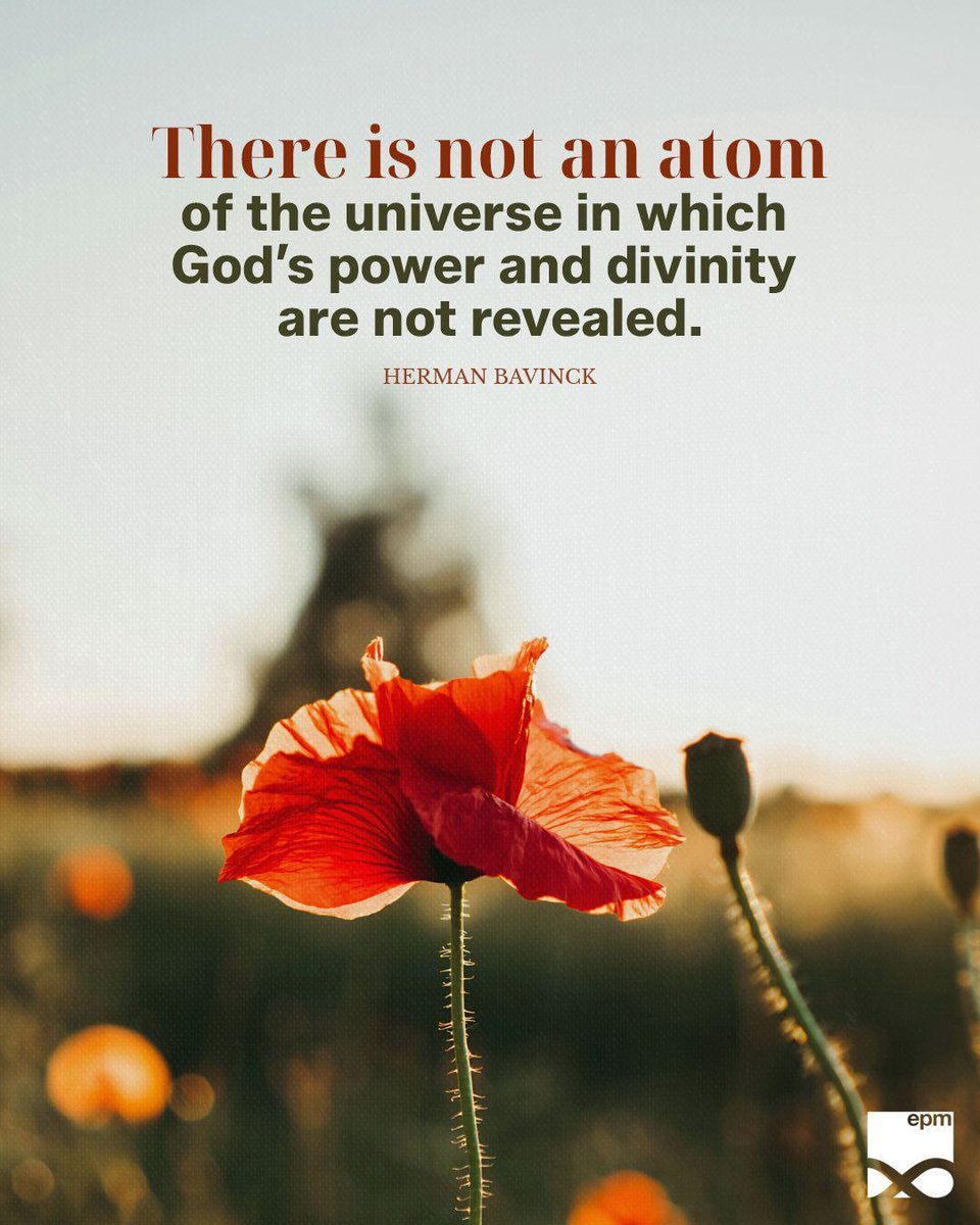 “There is not an atom of the universe in which God’s power and divinity are not revealed.”  – Herman Bavinck