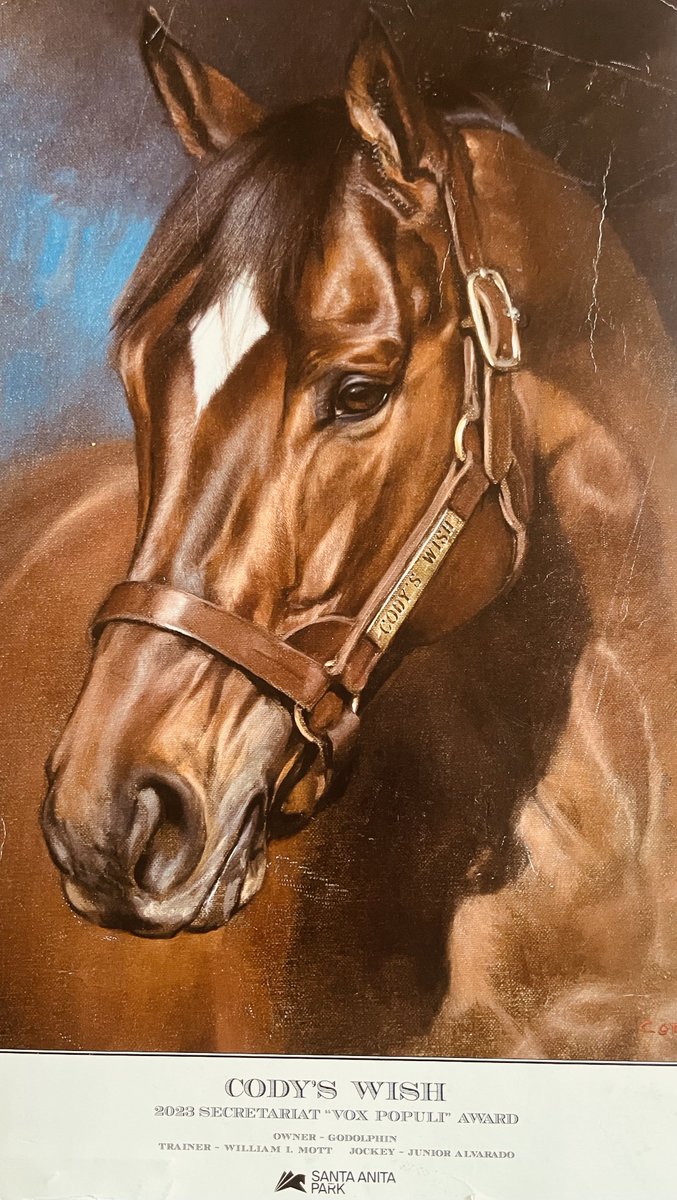Ssunnyyspeaks07's tweet photo. Top class horse from top class trainer, gift to remember. 

FRAMED. 🏇🌟

#CodysWish
#BillMott
#Curlin
#Tapit
#HOY

⁦@KentuckyDerby⁩ 
⁦@BreedersCup⁩ 
⁦@HKJC_Racing⁩ 
⁦@BelmontStakes⁩ 
⁦@WorldPool⁩ 
⁦@PreaknessStakes⁩ https://t.co/RSan2AaniM