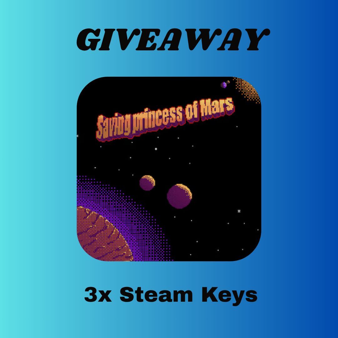 GamingInsights1's tweet photo. 🎮 Saving Princess Of Mars Giveaway!** 🎮 

We’re giving away: 
✨ 3x Steam keys 

How to Enter:
1️⃣ Like this post 💙 
2️⃣ Retweet ♻️ 
3️⃣ Follow: 
  - @OceanMediaGames
  - @GAMWAREDUTCH
  - @GamingInsights1
Winners Announced 03/16/26

#princessofmars #oceanmediagames #Steam #dev https://t.co/XvU59jQ2MS